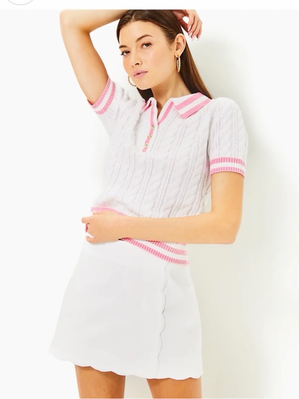 Lilly Pulitzer Michelina Skort in Resort White EUC